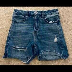 Womens American Eagle Size 00 Curvy Hi Rise Shortie Nexxt level Stretch Shorts